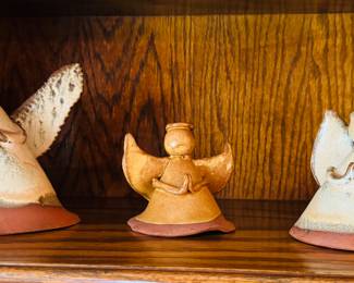 Three handmade angels by Paula Horton