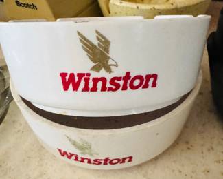 Many vintage ashtrays