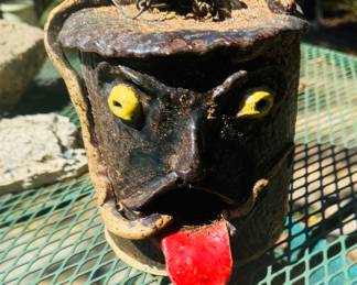 Handmade pottery birdhouse