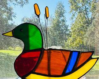 Stained glass duck by Vicki Austin