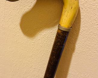 Vintage, greyhound, walking cane
