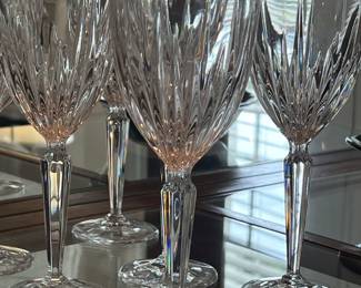 Crystal cut stemware 