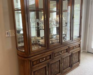 Sklar-Peppler Lighted China Cabinet
70x18x80(h)
You can separate the top from bottom for transport to 30 and 50 inch tall sections 