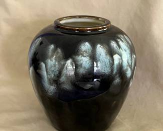 Black & White Art Vase  5" in both dimensions.  