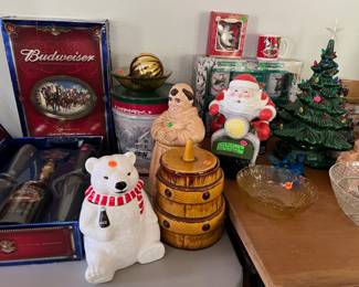 Cookie Jars, Budweiser Christmas Collectibles,  