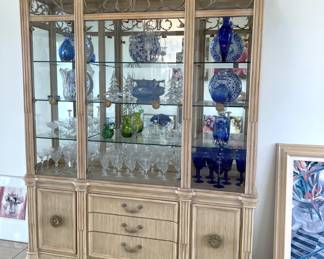 Back in the dining room we have a better picture of the china cabinet or display cabinet.