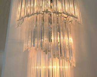 This is one of the wall sconces. Note the crystals skew down to the right here?