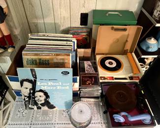 Vintage records and record players