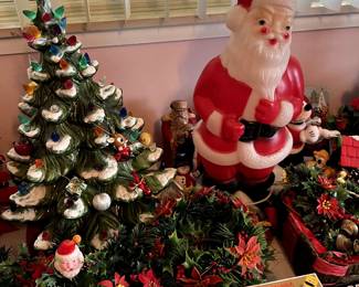 Vintage Santa blow mold