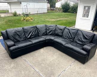 Leather sectional sofa
