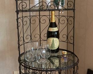WROUGHT IRON WINE BAR