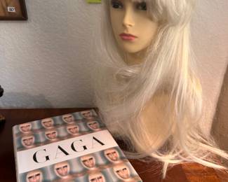 LADY GAGA WIG AND BOOK