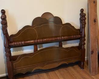 antique bed with rails and slats