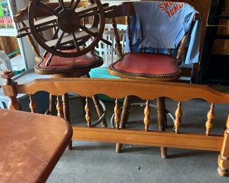 Barrel back barstools