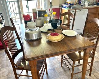 oak kitchen table 4 chairs