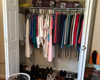 lots of clothes and shoes