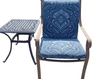 Martha Stewart Living Scroll Design Patio Side Table & Chair
