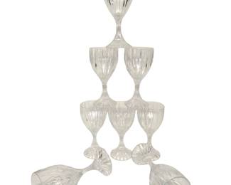 8 Crystal Wine Glasses Goblets
