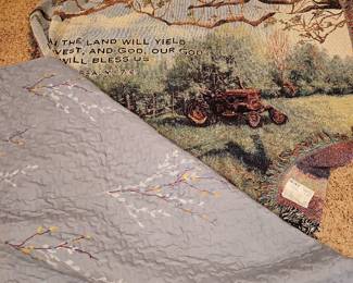 Throw Blanket Tractor Prayer & Comforter Cherry Blossom