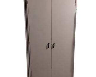 6.5 ft Tall Approx. White Steel Storage Cabinet Garage Basement
