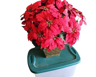 Beautiful Large Faux Poinsettia Plant
