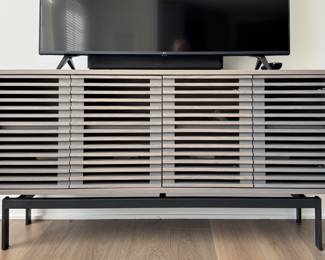Room & Board Coles Media Cabinet -  Ash With Shell Stain and Natural Steel Frame. Measures 60" W x 12" D x 29.5" H. Photo 1 of 2. 