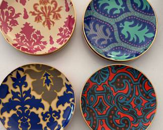 Set of 8 Tracy Reese New York Salad Plates. Two of Each Color. Photo 1 of 2. 