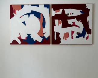 Abstract Artwork Commissioned by Client. Each Measures 40" x 40." Photo 1 of 3. 