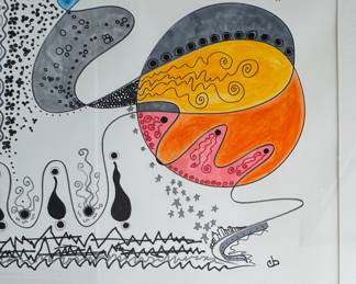 Christine Bishop Custom Mixed Media on Paper - 3 Available. Signed by Artist. Measures 22" x 30" Not Including Frame. Photo 2 of 6. 