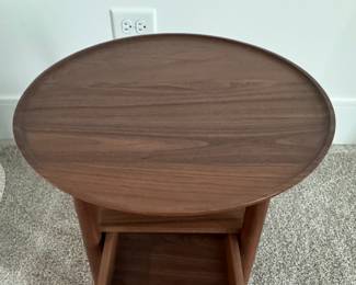 Side Table with Drawer in Walnut Finish. Measures 18" D x 18" H. Photo 2 of 3. 