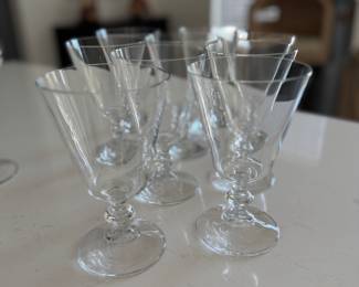 Set of 7 Water Goblets. 