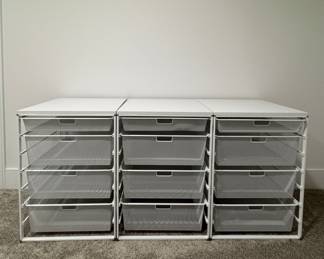 Efla Wide Drawer Mesh Storage System - 3 Available. Each Measures 21" x 21" x 30" H. Photo 1 of 2. 