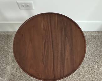 Side Table with Drawer in Walnut Finish. Measures 18" D x 18" H. Photo 3 of 3. 