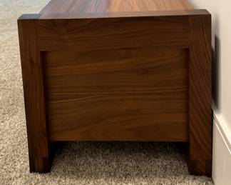 DWR Matera Storage Bench in Walnut Finish. Measures 43.5" x 17.5" x 16" H. Photo 3 of 3. 