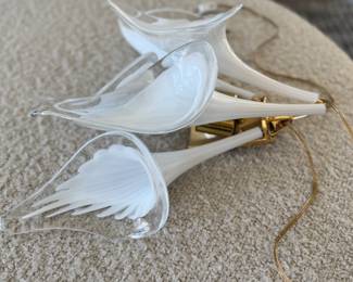 Mid-Century Murano Tulip Wall Sconce. Measures 16" H x 15" W. Photo 2 of 2. 