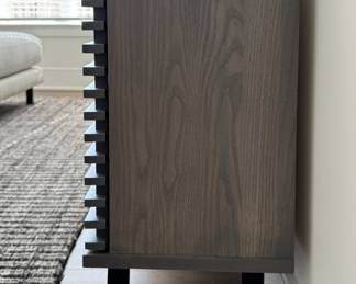 Room & Board Coles Media Cabinet -  Ash With Shell Stain and Natural Steel Frame. Measures 60" W x 12" D x 29.5" H. Photo 2 of 2. 
