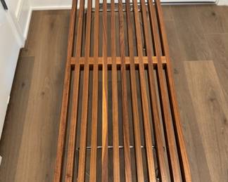 Herman Miller Nelson Platform Walnut Bench with Metal Base. Measures 40" W x 18.5" D x 14.5" H. Photo 2 of 3. 