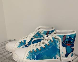 Size 6 Lilo and Stitch Canvas High Tops. 