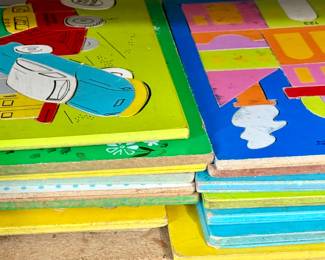Vintage Wooden Playskool Puzzles