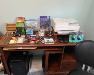 Desk and office supplies