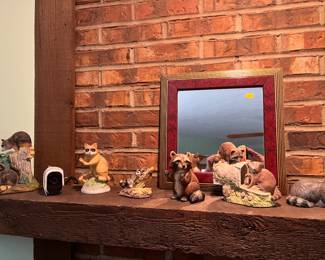 Collection of raccoon figures