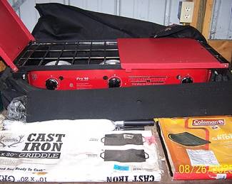 Camp Chef Pro 90 Gas grill, Cast iron griddles