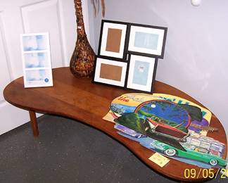Kidney shaped coffee table