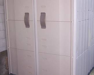 Large Rubbermaid outdoor storage cabinet