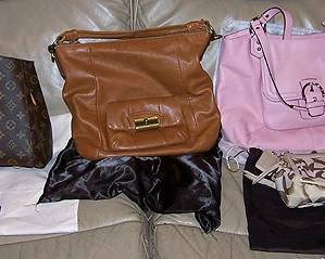 Authentic Coach handbags and Louis Vuitton after market purse