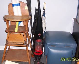 High chair, chiropractor's stool