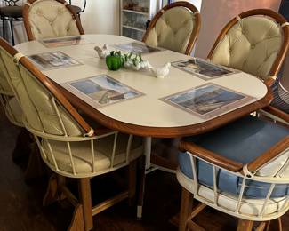 Captain Style Elevated Dining Table and Chairs
