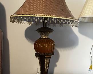 Vintage Glass Tassel Lamp