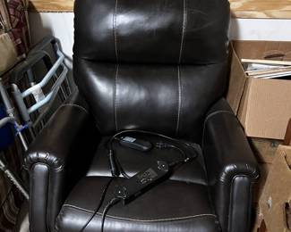 Leather Power Chair