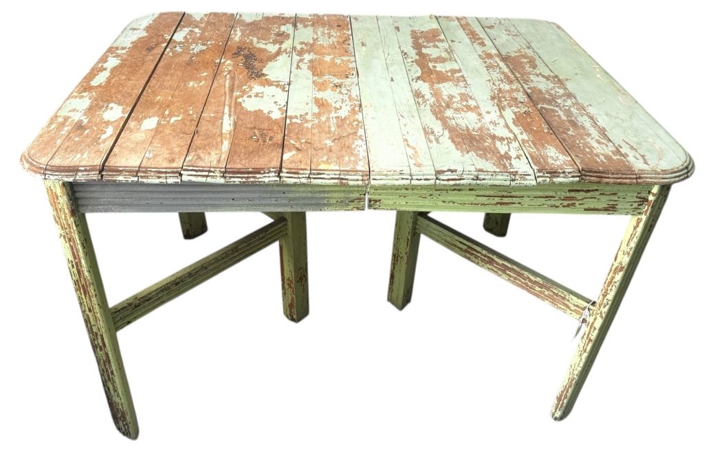 Antique Green Chippy Table